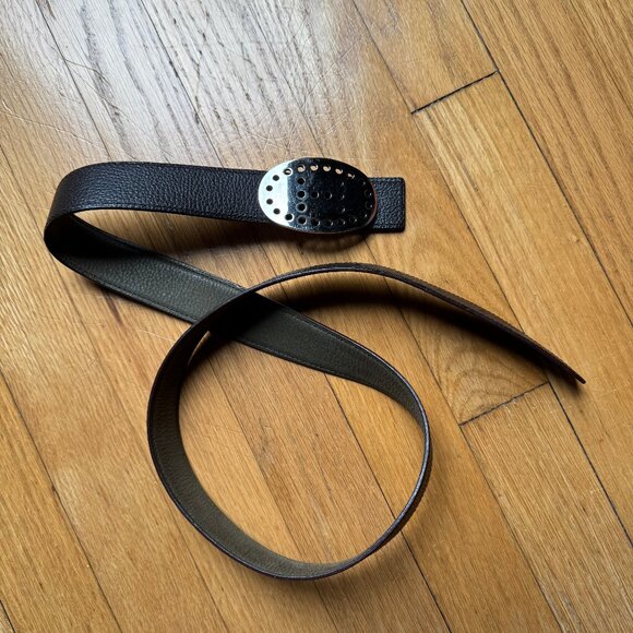 Authentic Hermès reversible Evelyne belt in Clemence leather